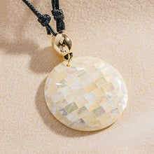 Mosaic Shell Disc Necklace
