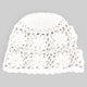 White Flower Crochet Skull Cap