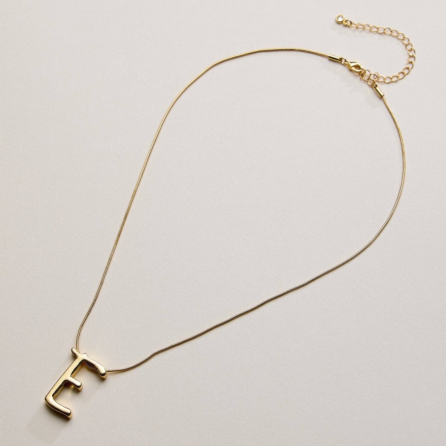Gold Dipped Fancy Initial Necklace