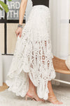 Crochet Lace High Low Skirt (REG)