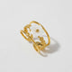 Gold Floral Open Ring