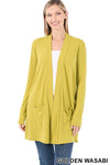 Slouchy Pocket Cardigan in Golden Wasabi (REG)