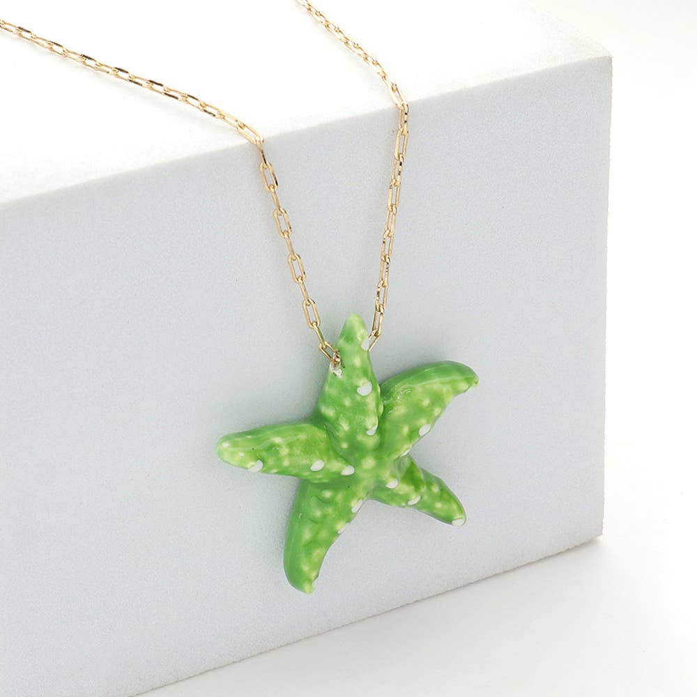 Colorful Starfish Necklace