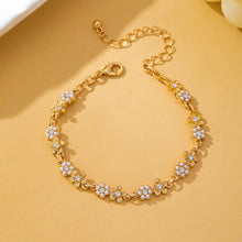 Pearl and Rhinestone Flower Bracelet