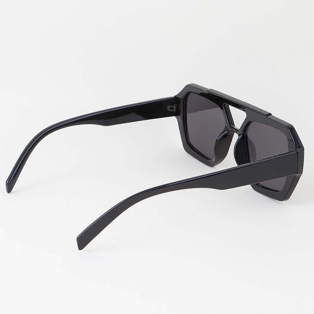 Straight Aviator Tinted Sunglasses