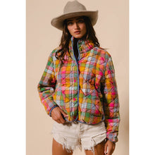 Vibrant Plaid Quilted Jacket (REG)