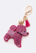 Pink Poodle Sparkle Keychain