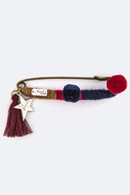 Pom Pom Safety Pin Brooch