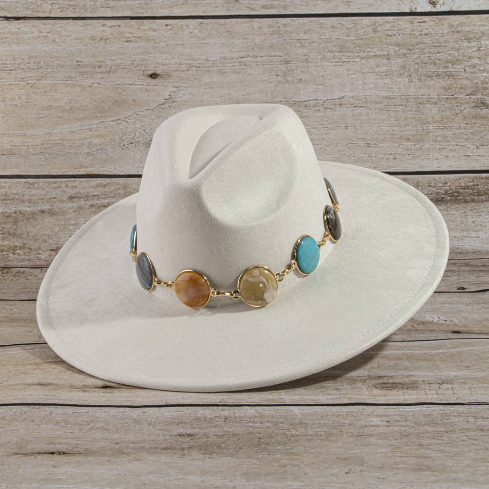 Stone Chain Fedora Hat