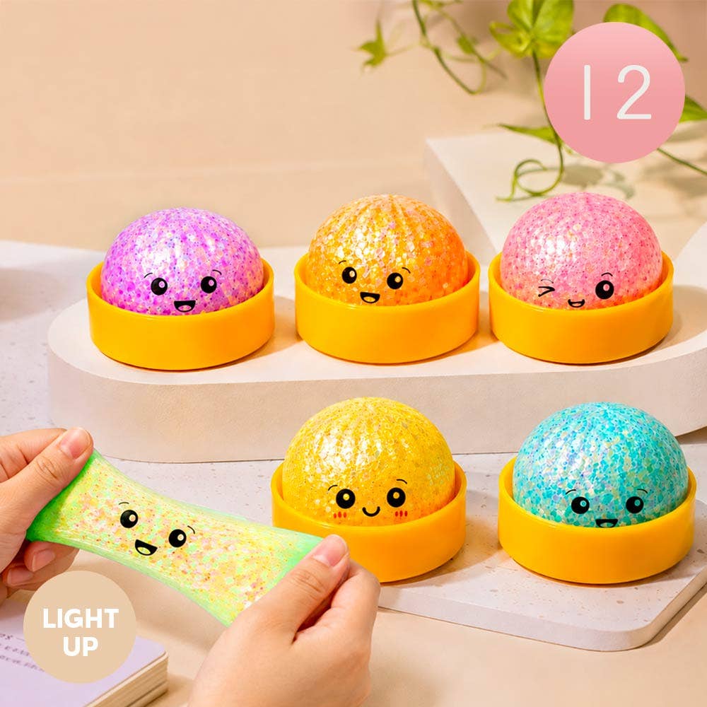 Light Up Boba Glitter Dumpling Squishy