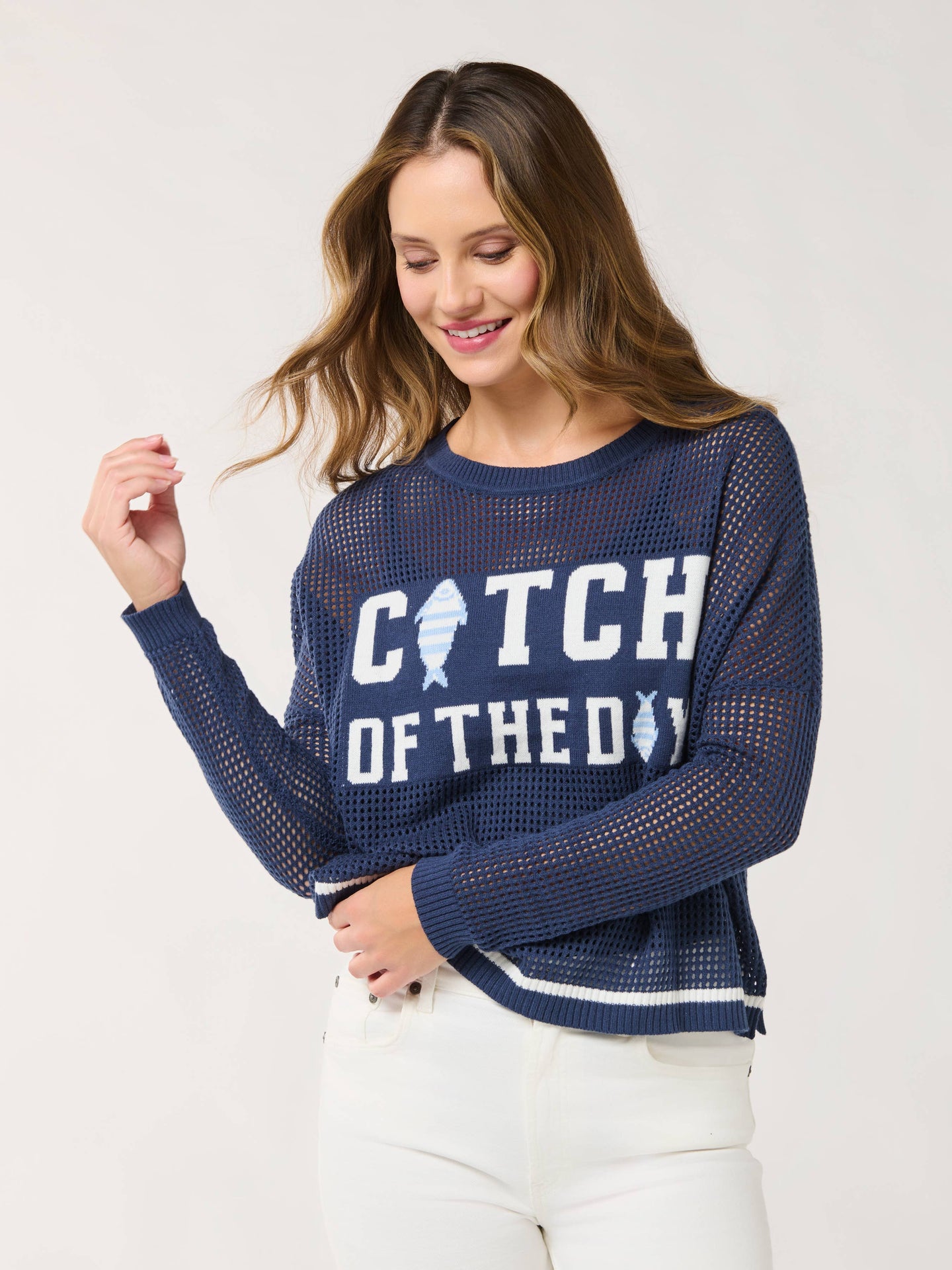 Catch of the Day Mesh Sweater (REG)