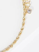 18K Dipped Textured Rope Chain Anklet