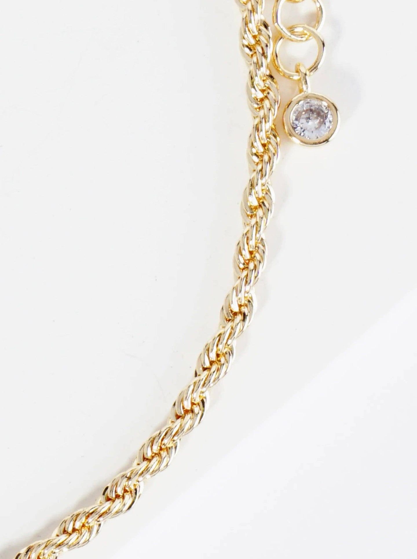 18K Dipped Textured Rope Chain Anklet