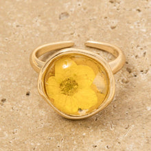 Pressed Flower Open Ring