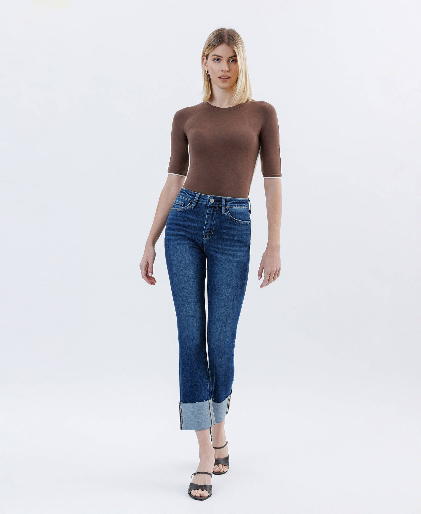 Lovervet High Rise Cuffed Straight Jeans LV1595 (REG)