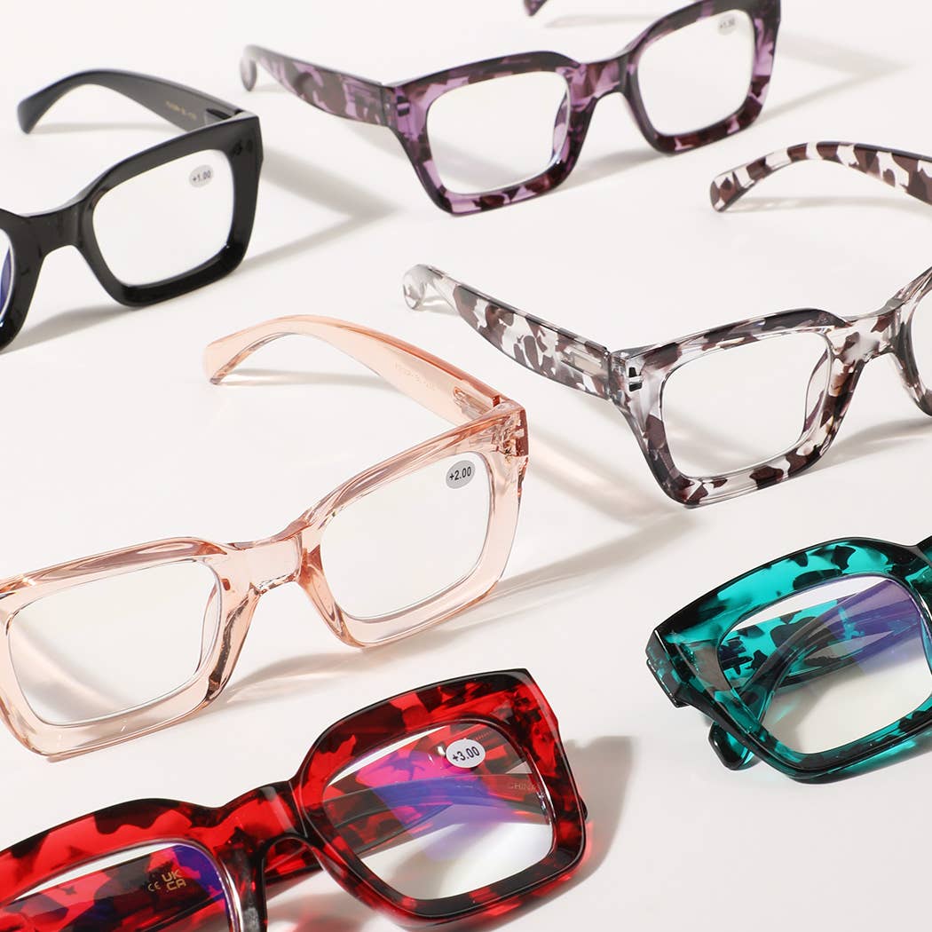 Blue Light Chunky Frame Reading Glasses
