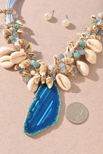 Blue Agate Cluster Necklace