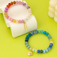 Fish and Shell Beaded Bracelet Set