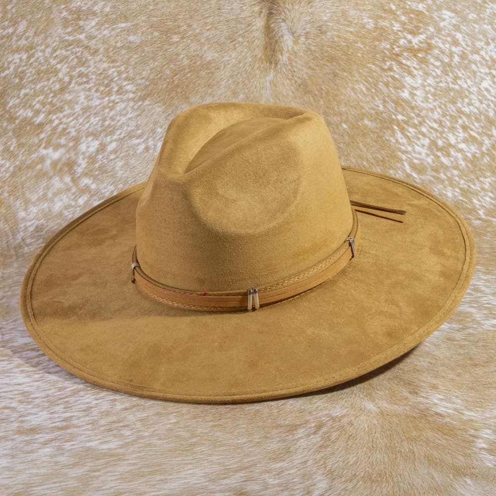 Wide Brim Western Fedora Hat