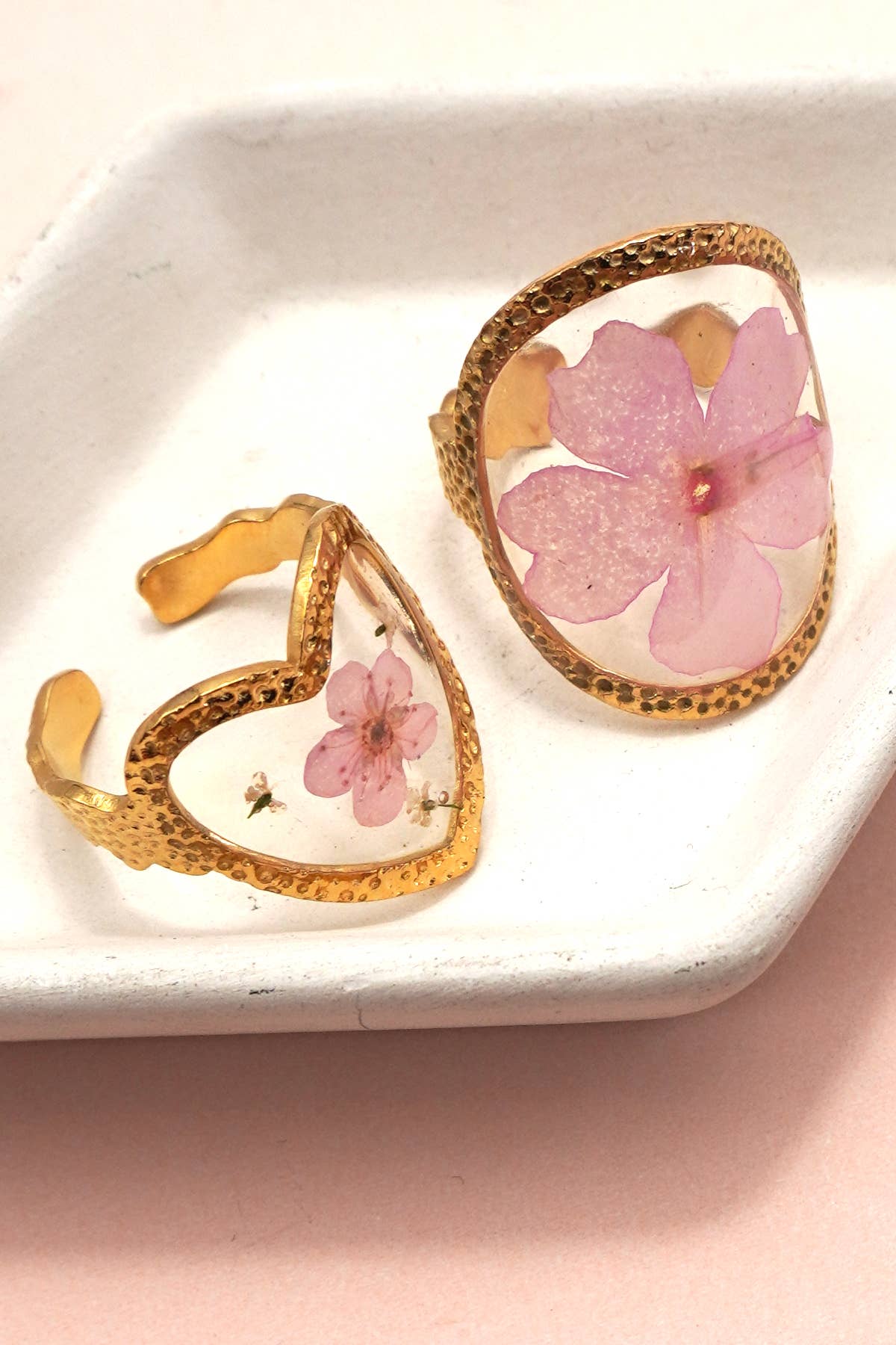 18K Floral Rings