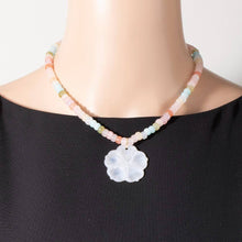 Beaded Shell Flower Necklace
