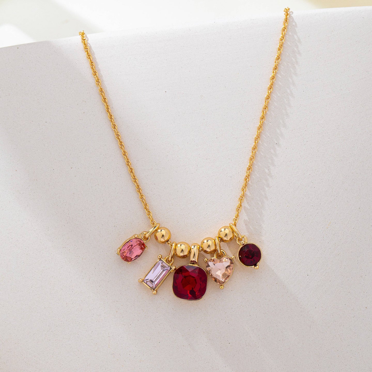 Crystal Cluster Charm Necklace