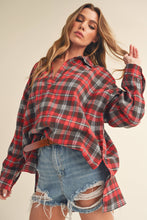 Tamra Plaid Top in Red (REG)