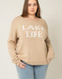 Lake Life Sweater in Taupe (PLUS)