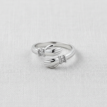Embracing Hands Sister Ring