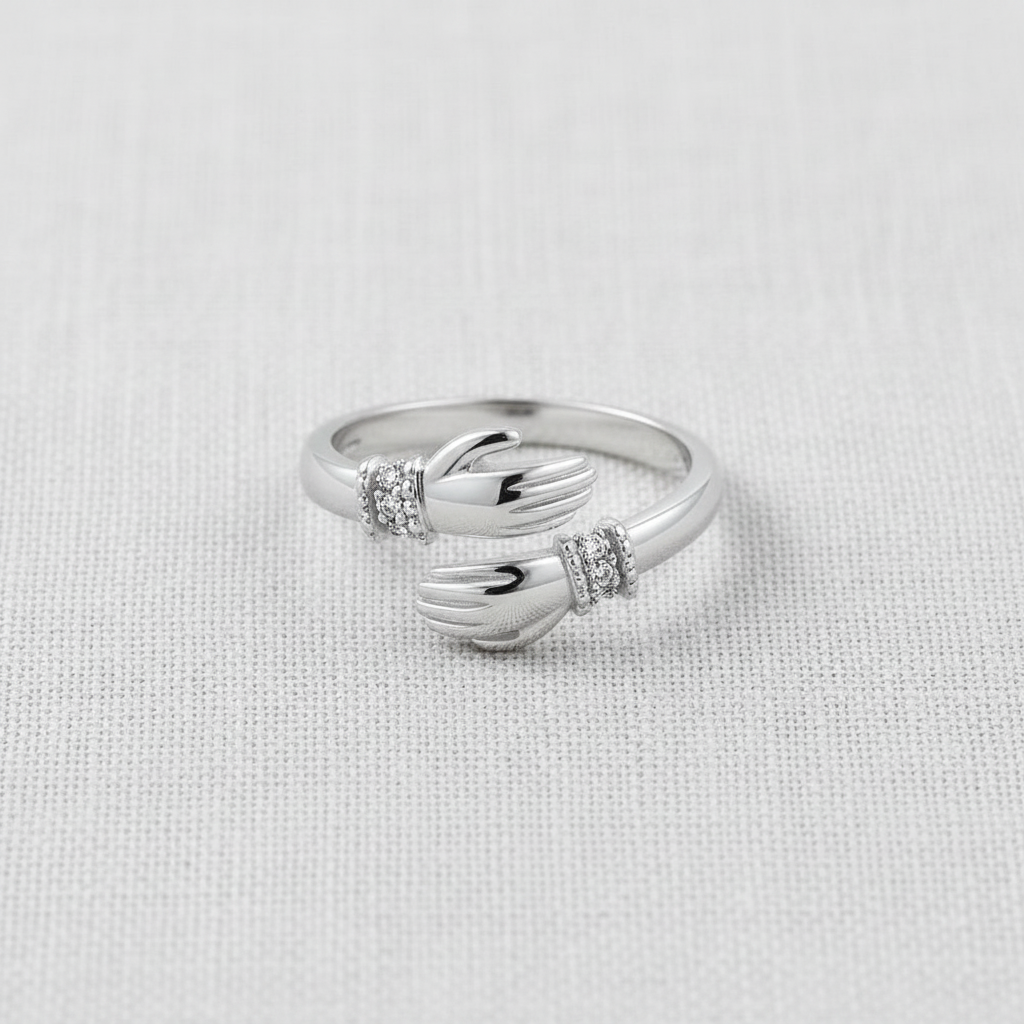 Embracing Hands Ring