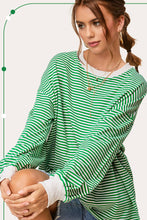 Apple Green Striped Top (REG)