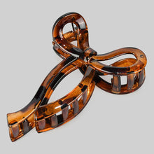 Acrylic Leopard Bow Claw Clip