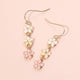 Triple Flower Drop Earrings
