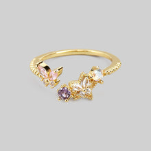 18K Multi CZ Butterfly Ring