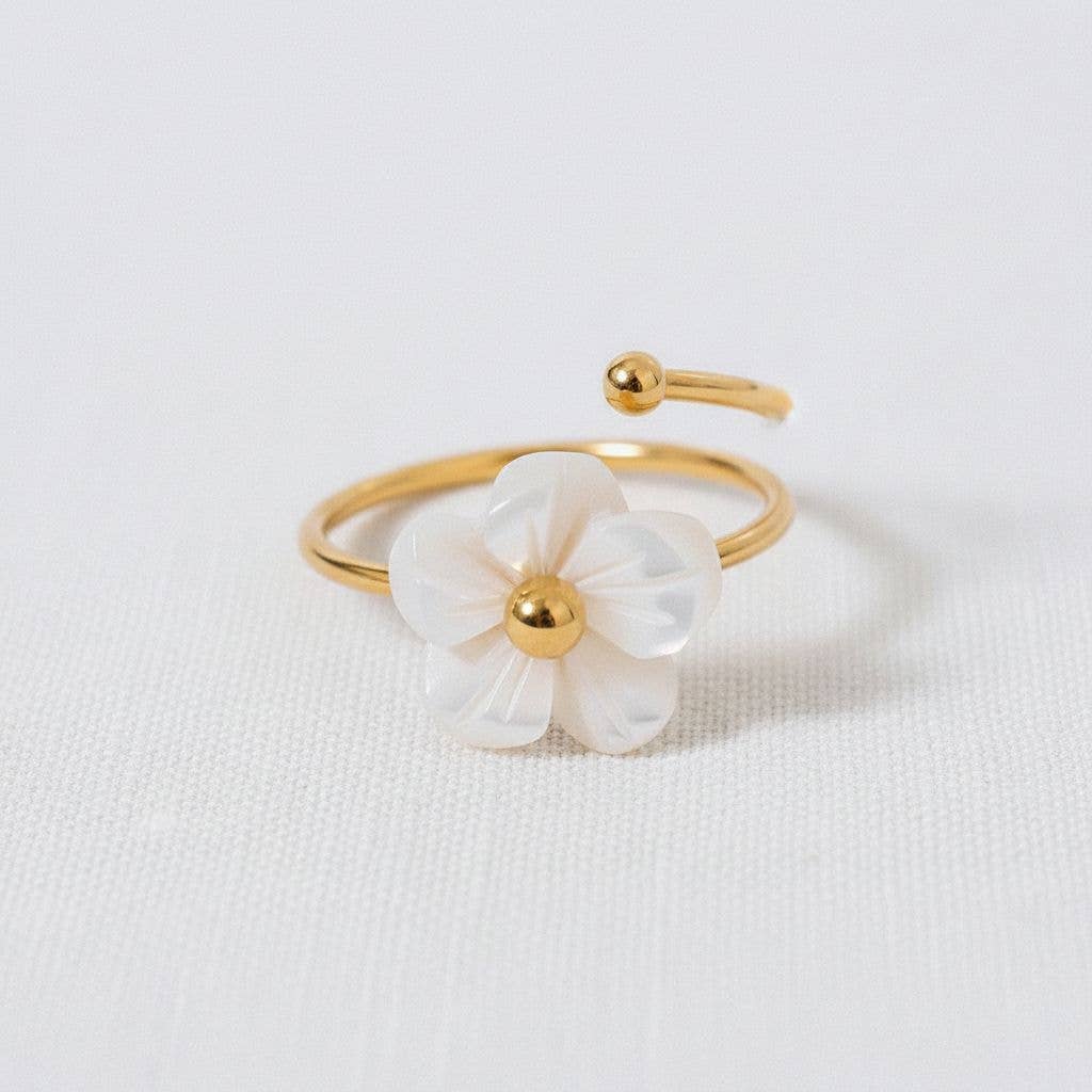 Floral Shell Ring