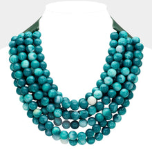 Chunky Bead Layered Magnetic Necklace