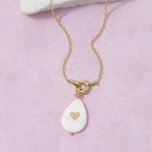 Shell Teardrop Heart Necklace