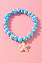 Blue Polka Dot Starfish Bracelet