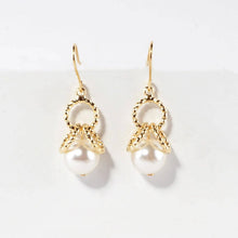 Pearl And Ring Drop Earrings
