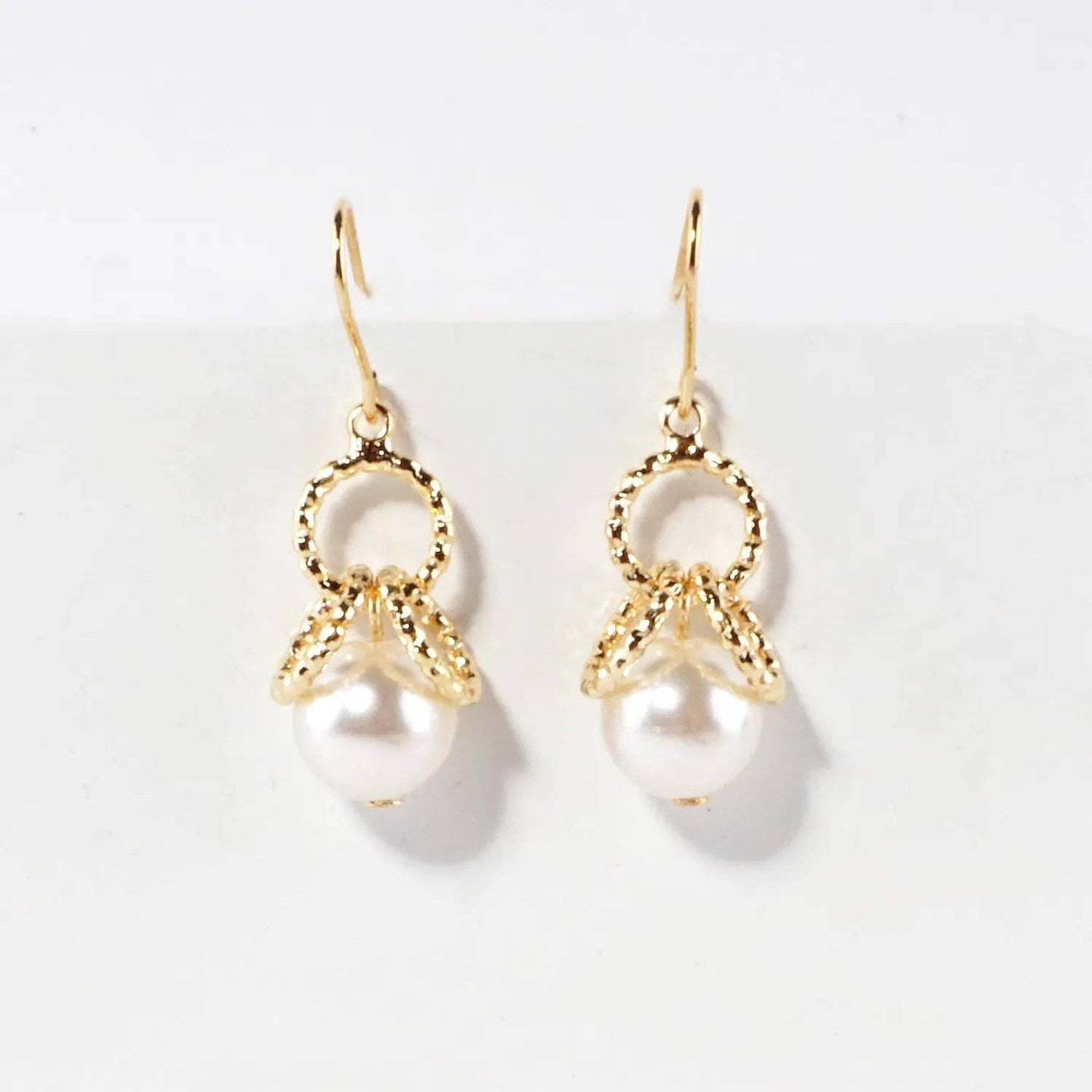 Pearl And Ring Drop Earrings