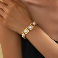 Pearl Square Statement Bracelet