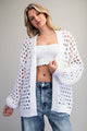 Open Knit Off White Cardigan (REG)