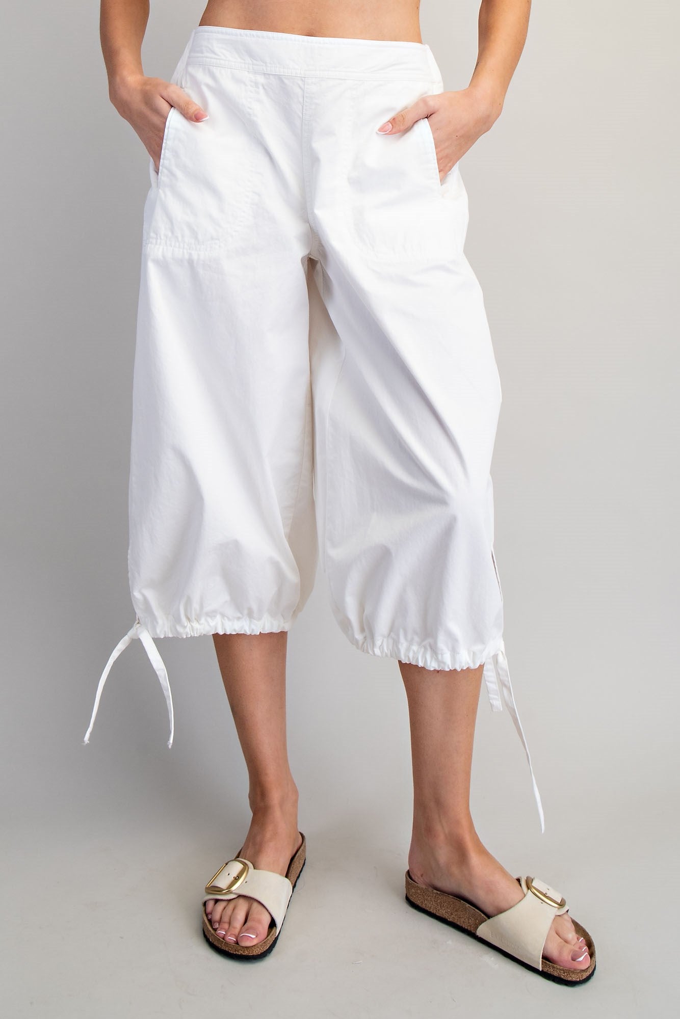 Utility Style Jorts in Off White (REG)