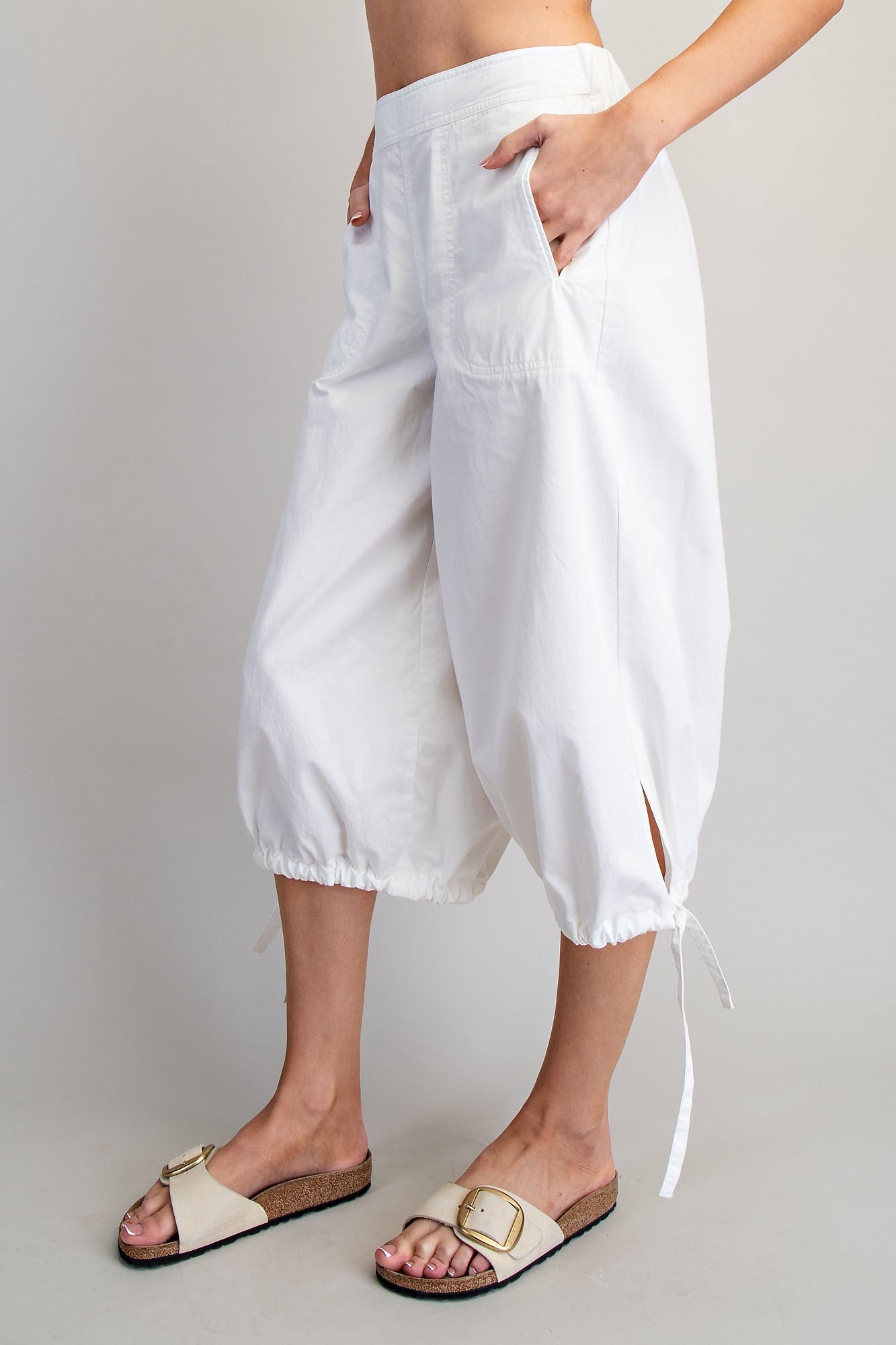 Utility Style Jorts in Off White (REG)