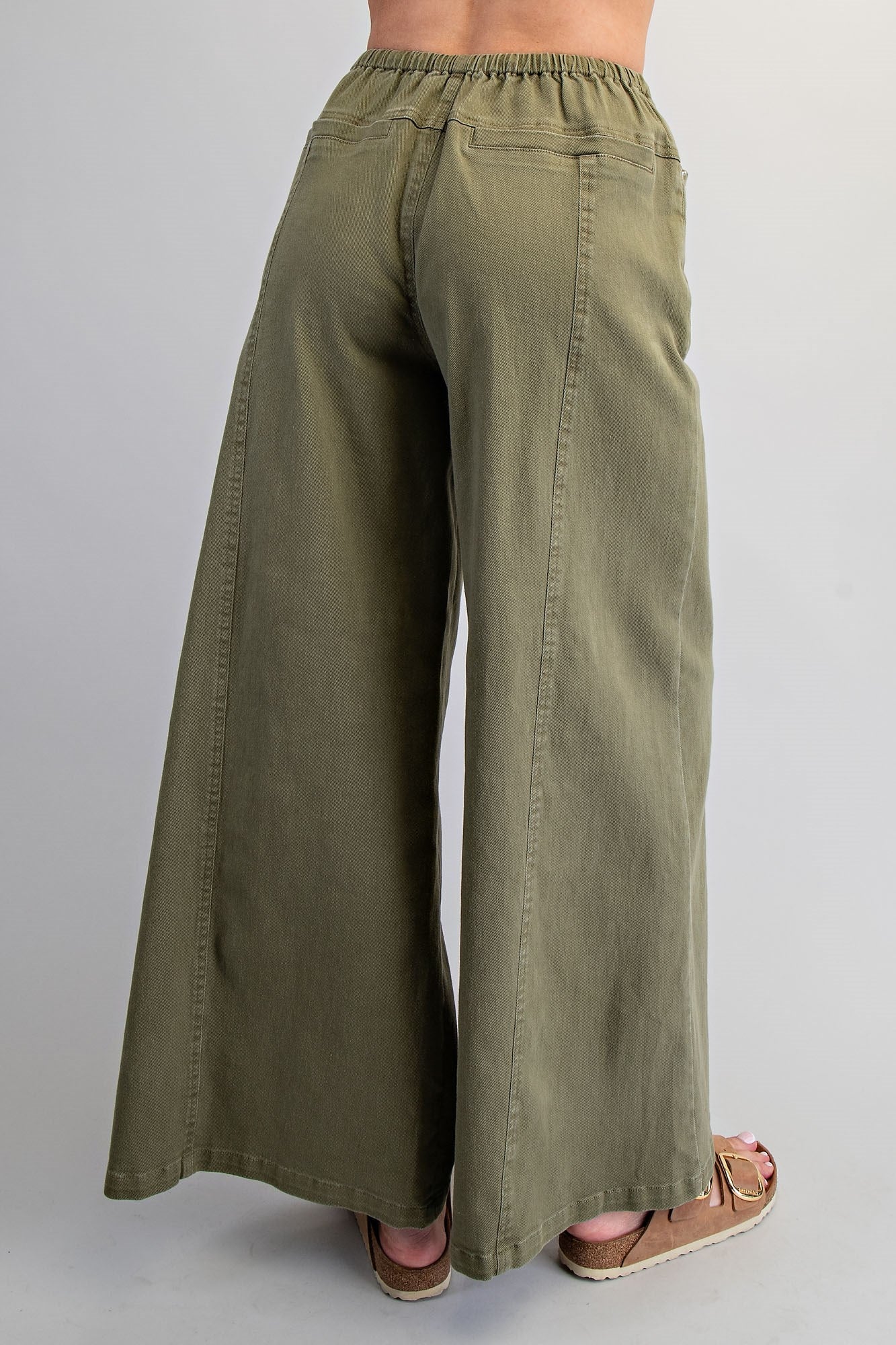 Waist Tie Wide Leg Pants in Dry Herb (REG)