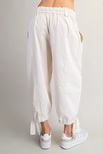 Tie Cuff Cargo Pants in Bone White (REG)