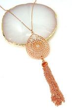 The Rose Gold Tassel Pendant Necklace