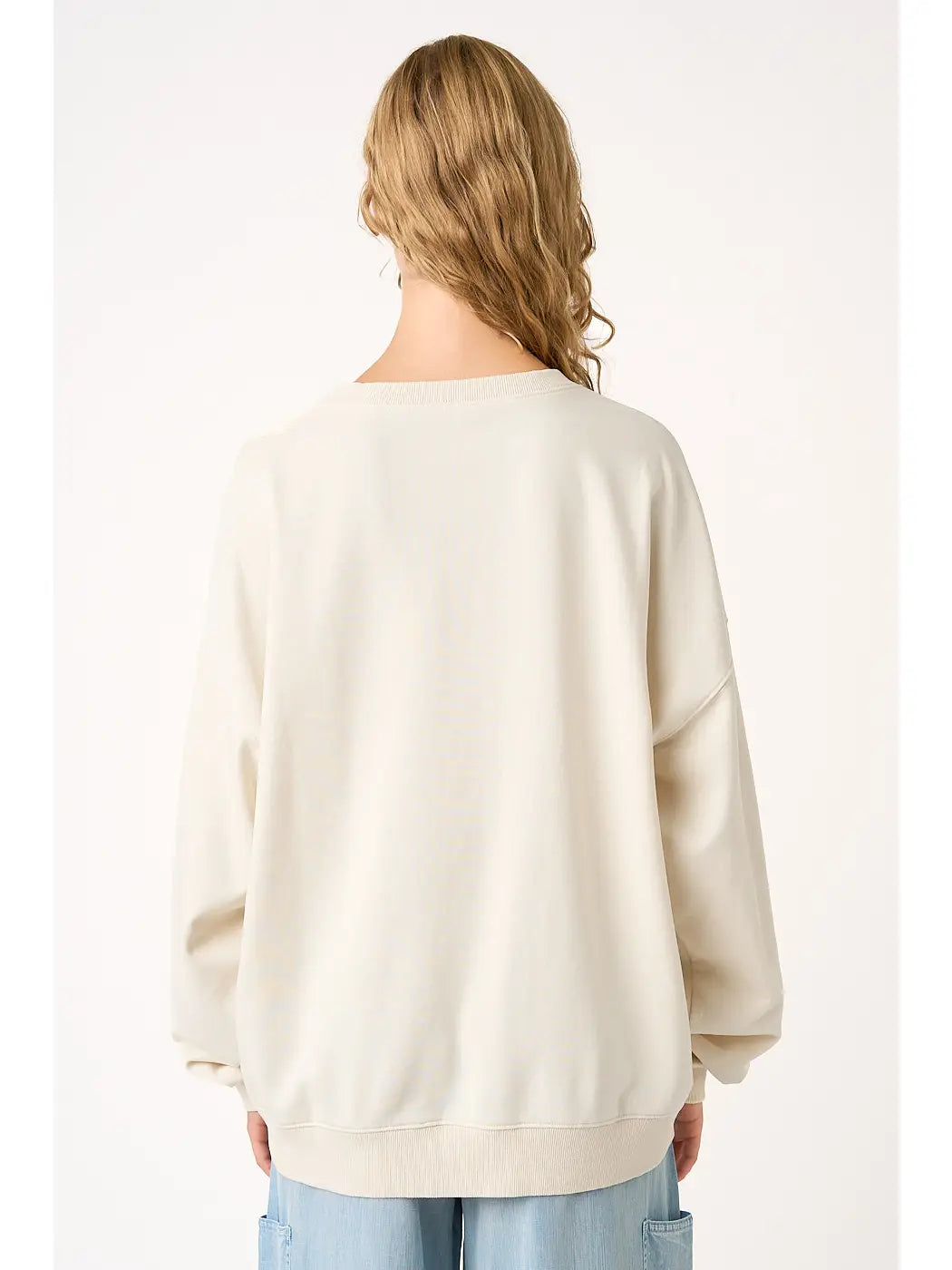 Jesus Saves Patchwork Sweatshirt in Oat (REG)