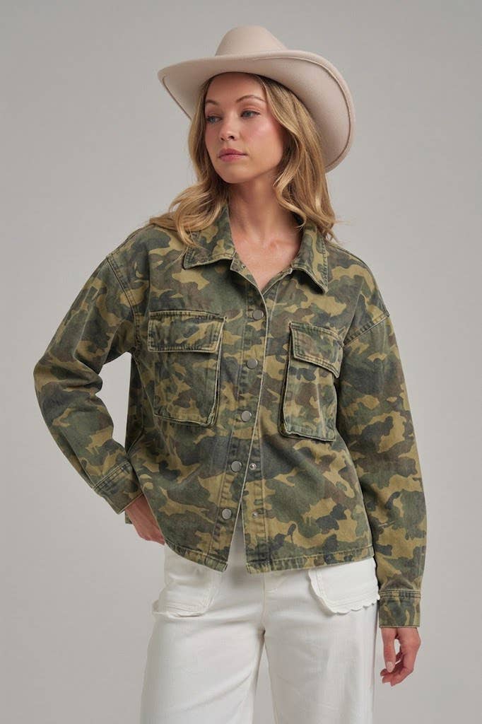 Vintage Camo Utility Shacket (REG)