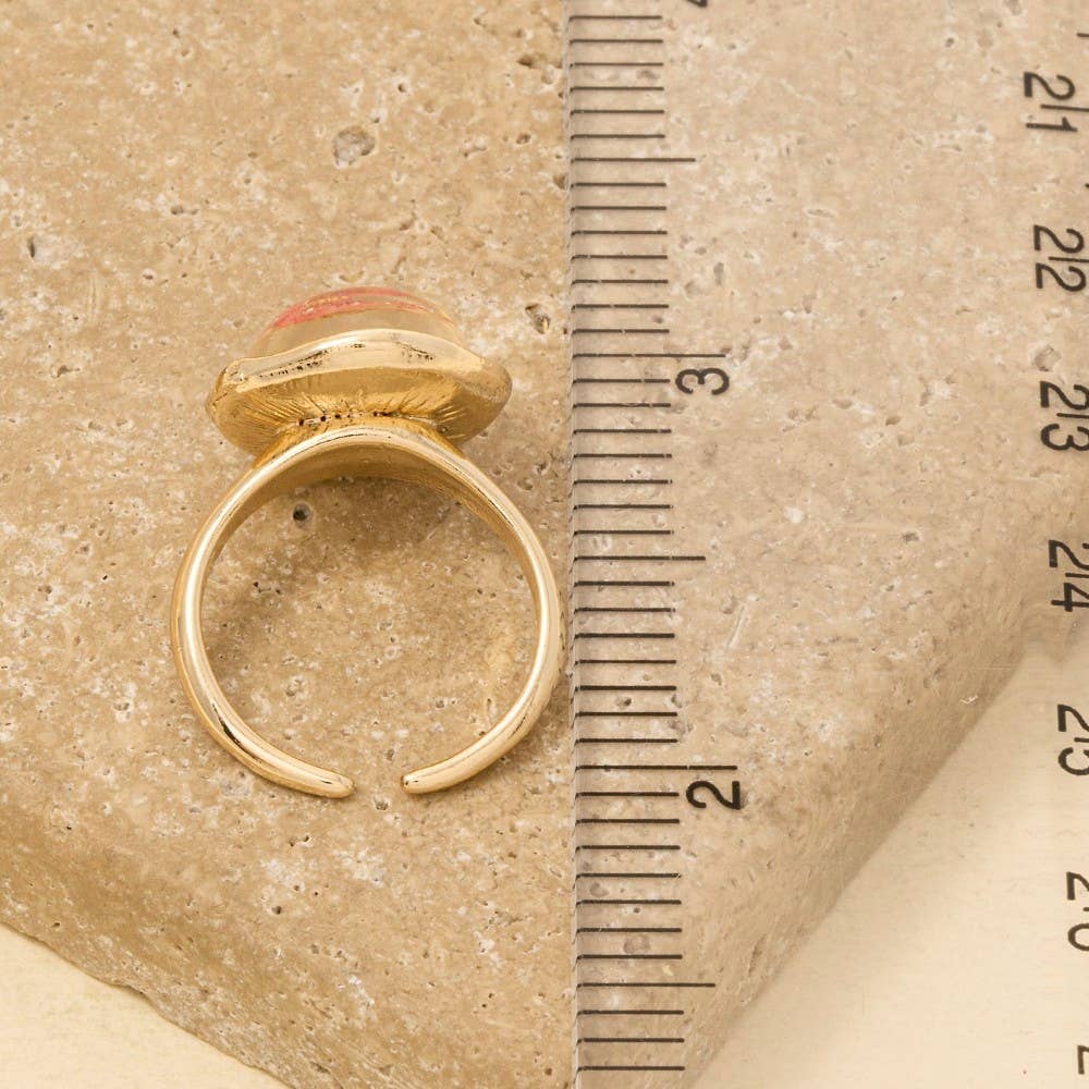 Pressed Flower Open Ring